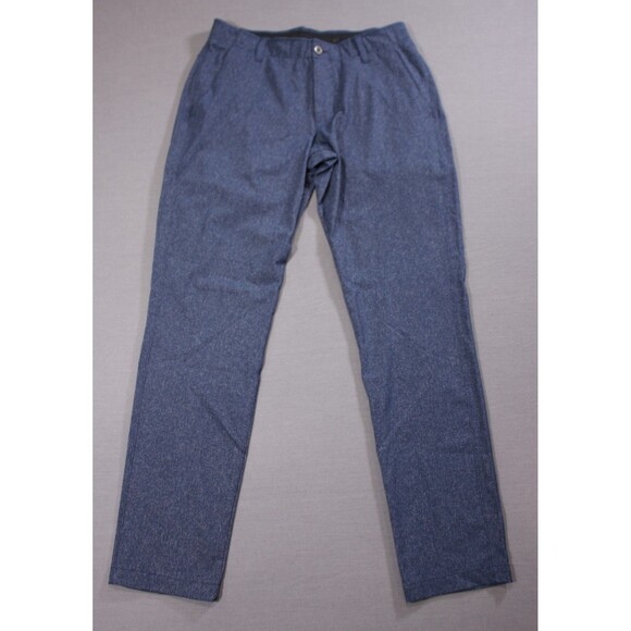 Under Armour Showdown Pants Mens Heathered Blue Modern Fit Comfort Golf 32 X 32 - Picture 1 of 11
